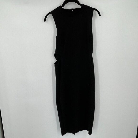 Olivia Matthews Dress Medium Womens Black Cut Out Sides Casual Party New Knit - Picture 1 of 11